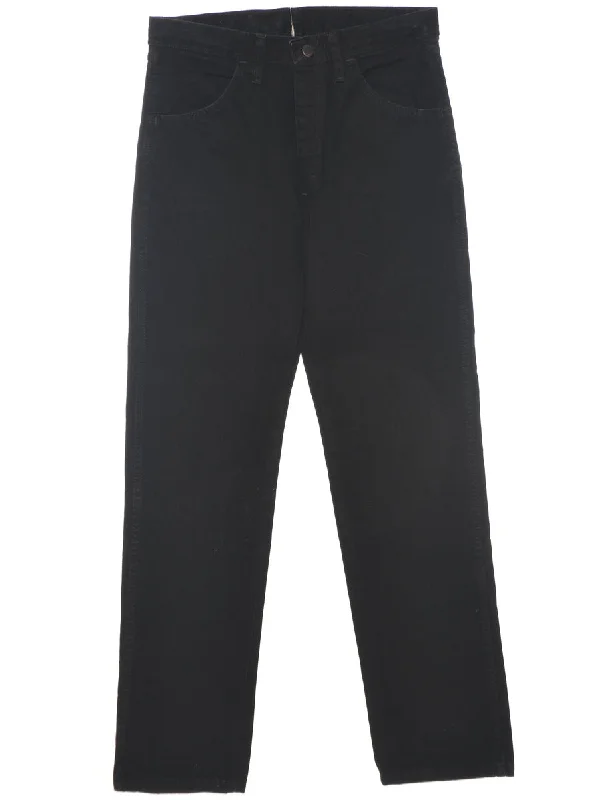 Black Straight Fit Jeans - W30 L32 Comfortable Stretch Fit Jeans