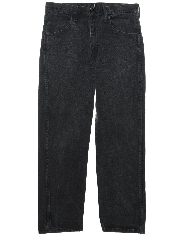 Black Straight-Fit Jeans - W33 L30 Elegant Dark-Wash Bootcut Jeans