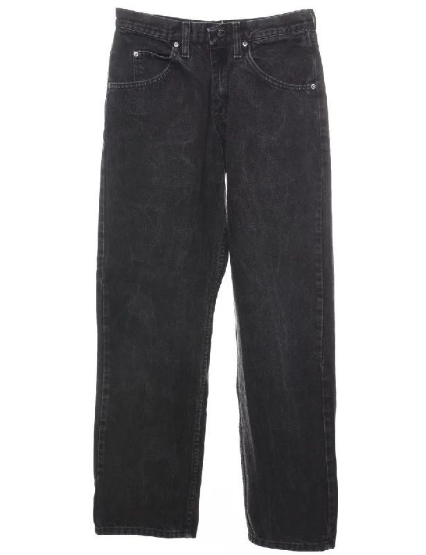 Black Straight-Fit Wrangler Jeans - W30 L30 Stylish Plus Size Denim Jeans