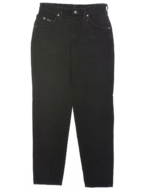 Black Tapered Jeans - W26 L29 Trendy Bootcut High-Waisted Jeans