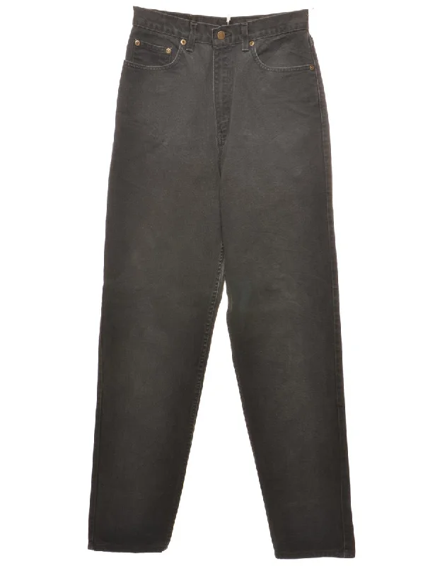 Black Tapered Jeans - W26 L32 Fashionable Jeggings Style Jeans