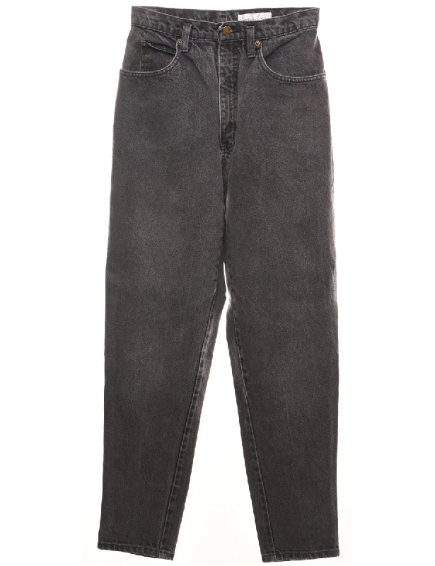 Black Tapered Jeans - W28 L31 Stylish Slim Fit Denim