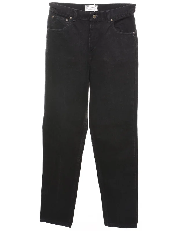 Black Tapered Jeans - W29 L29 Stylish Relaxed Fit Skinny Jeans