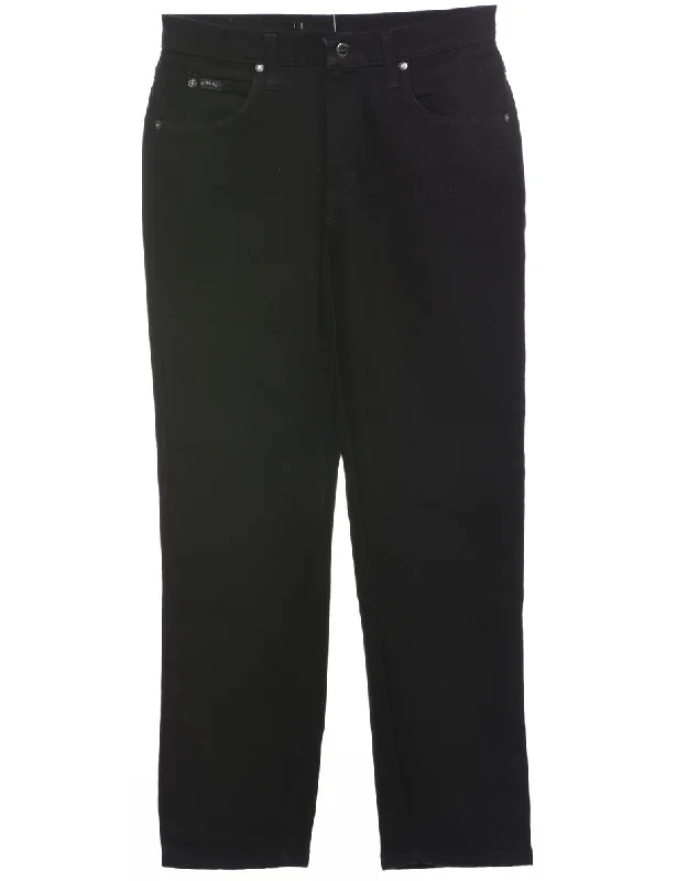 Black Tapered Jeans - W30 L30 Fashionable Slouchy Fit Jeans