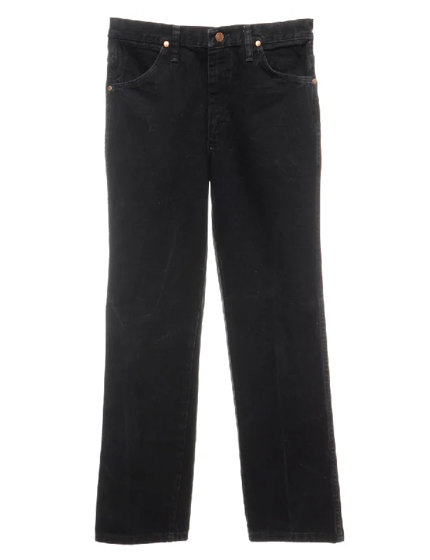 Black Wrangler Jeans - W31 L30 Stylish High-Waist Jeans
