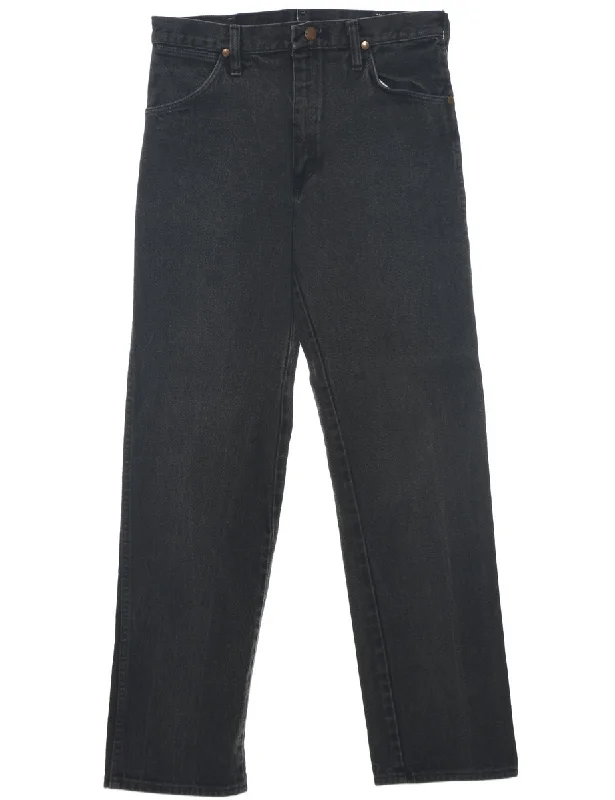 Black Wrangler Jeans - W31 L32 Comfortable Stretch Denim Jeans