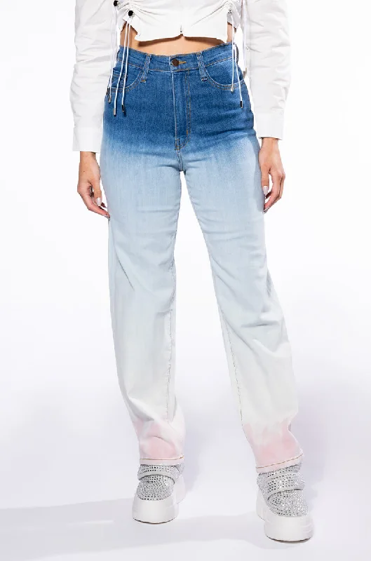 BROOKLYNNE OMBRE HIGH RISE JEANS Stylish High-Waist Jeans