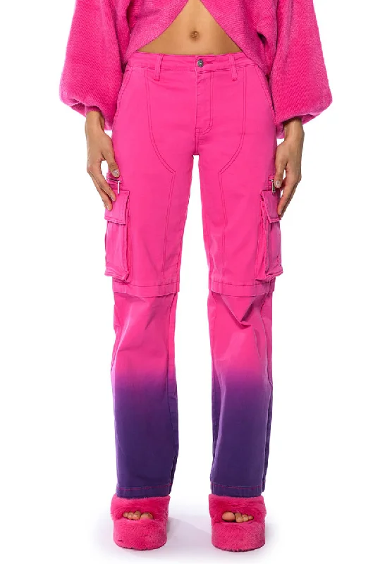 CANDY DREAMS RELAXED CARGO JEANS Fashionable Vintage Wash Jeans