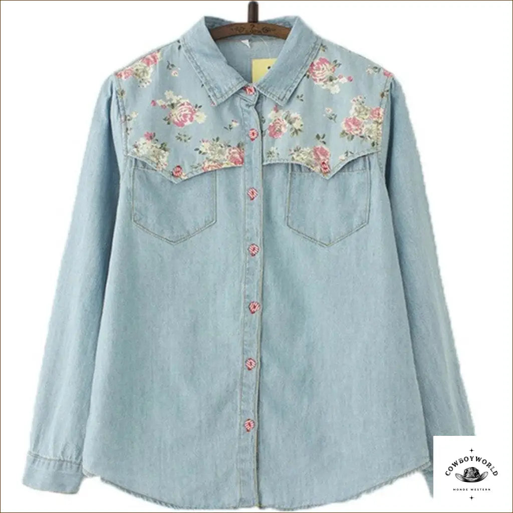 Chemise en Jeans Femme Country Trendy Colored Denim Jeans