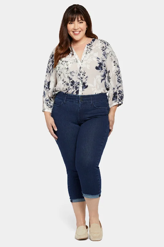 Chloe Capri Jeans In Plus Size - Mystique Elegant Bootcut Fit Jeans