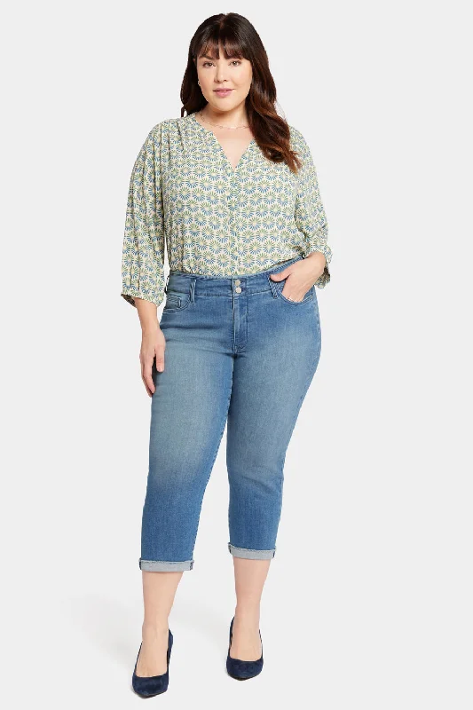Chloe Capri Jeans In Plus Size - Stargazer Comfortable Straight-Legged Denim