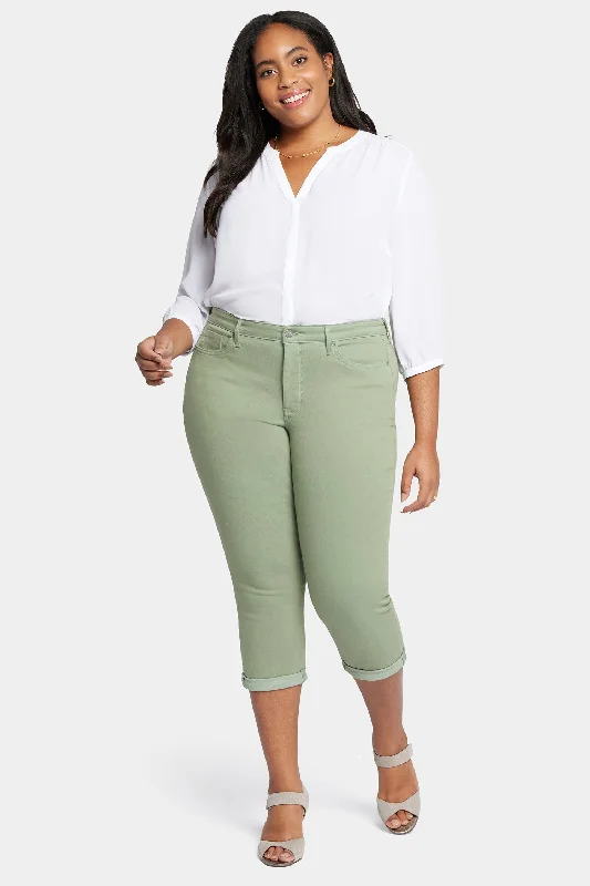 Chloe Skinny Capri Jeans In Plus Size - English Ivy Classic Button Fly Jeans