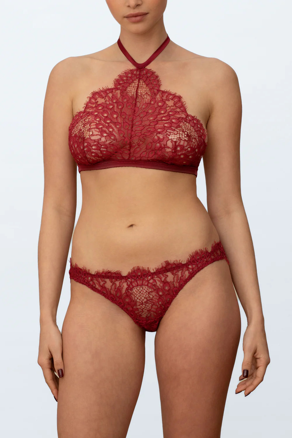 Coco De Mer Astrantia Skirted Thong high slit skirt
