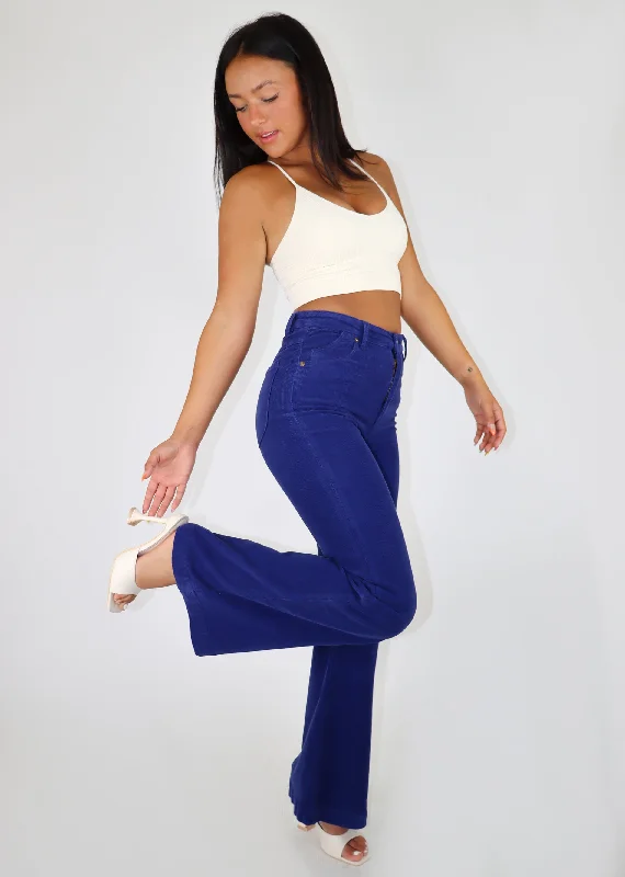 Rolla's Down The Line Jeans ★ Cobalt Blue Trendy Paperbag Waist Jeans