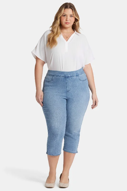 Dakota Crop Pull-On Jeans In Plus Size - Corfu Stylish Relaxed Fit Skinny Jeans