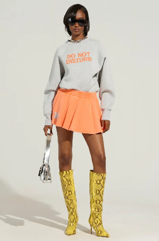 DO NOT DISTURB KNIT PLEATED MINI SKIRT corduroy skirt durable
