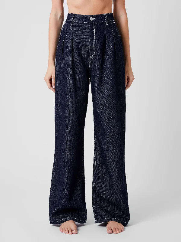 Finley Denim Wide Leg Jeans 32 Inch Comfortable Mid-Rise Jeans