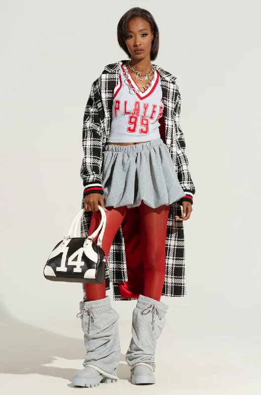 GIVE ME ANYTHING BUBBLE SKIRT leather skirt sleek