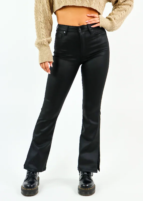 Issa Photoshoot Jeans ★ Black Stylish Paperbag Waist Denim