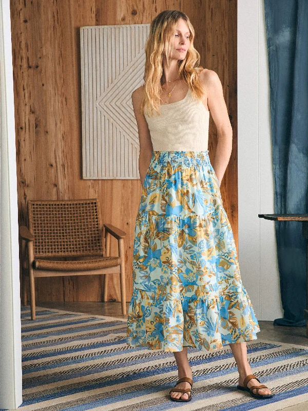 Ivy Skirt - Paradise Blossom velvet skirt rich