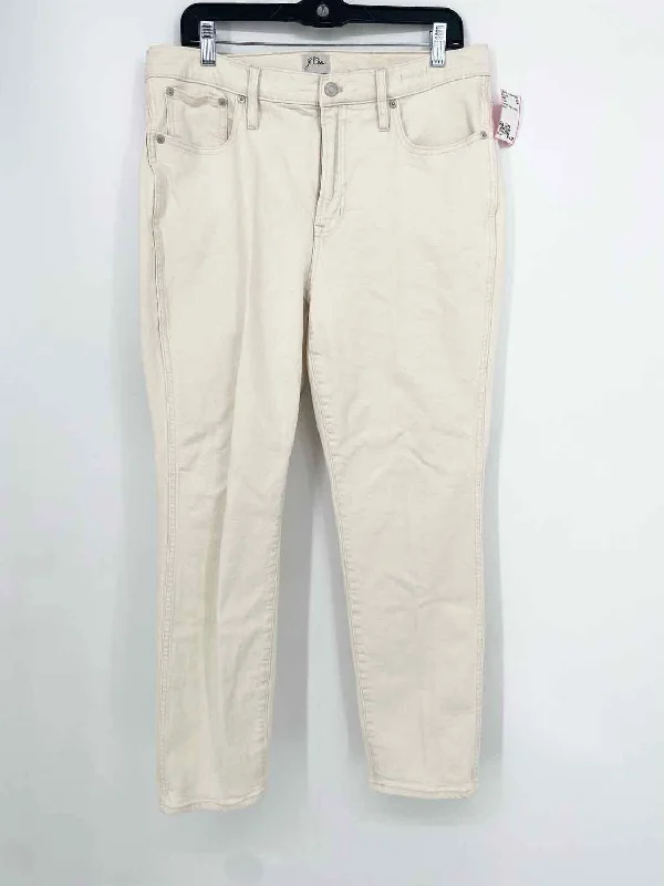 J Crew Women's Cream "Vintage Straight" Denim Size 32/14 Jeans Comfortable Boyfriend Jeans