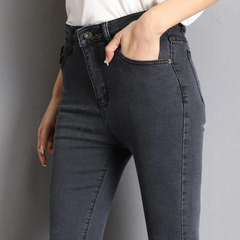 Jeans for Women Jeans Woman High Elastic Stretch Jeans Washed Denim Fashionable Slim Fit Jeans