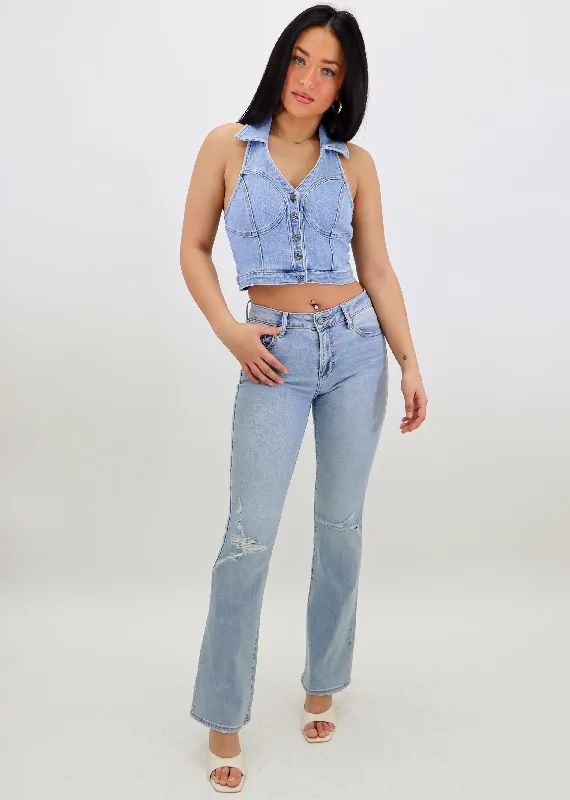 Popular Jeans ★ Light Wash Comfortable Boyfriend Jeans