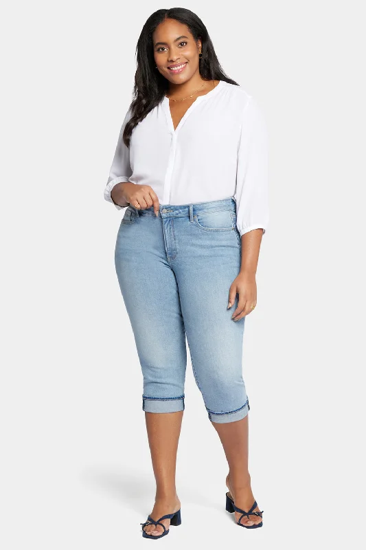 Marilyn Straight Crop Jeans In Plus Size - Afterglow Comfortable Boyfriend Jeans