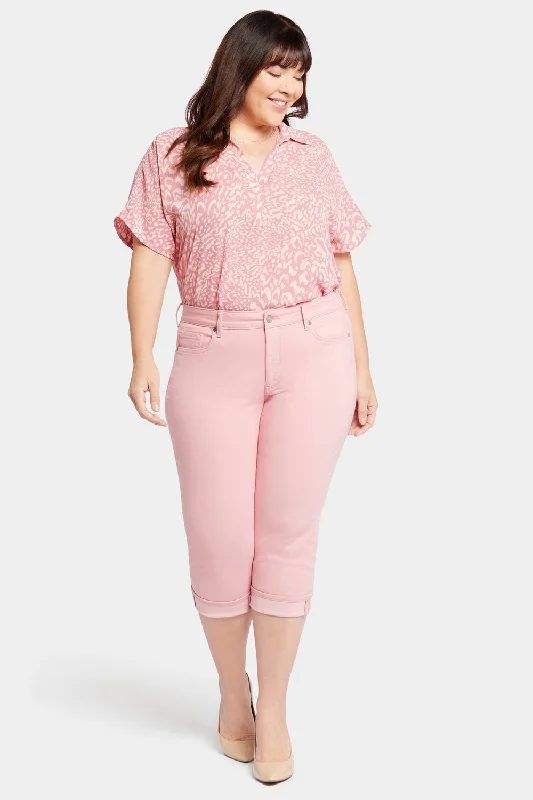 Marilyn Straight Crop Jeans In Plus Size - Aphrodite Fashionable Distressed Jeans