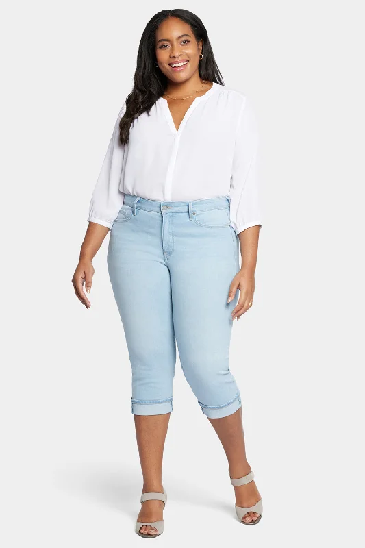 Marilyn Straight Crop Jeans In Plus Size - Brightside Comfortable Stretch Fit Jeans