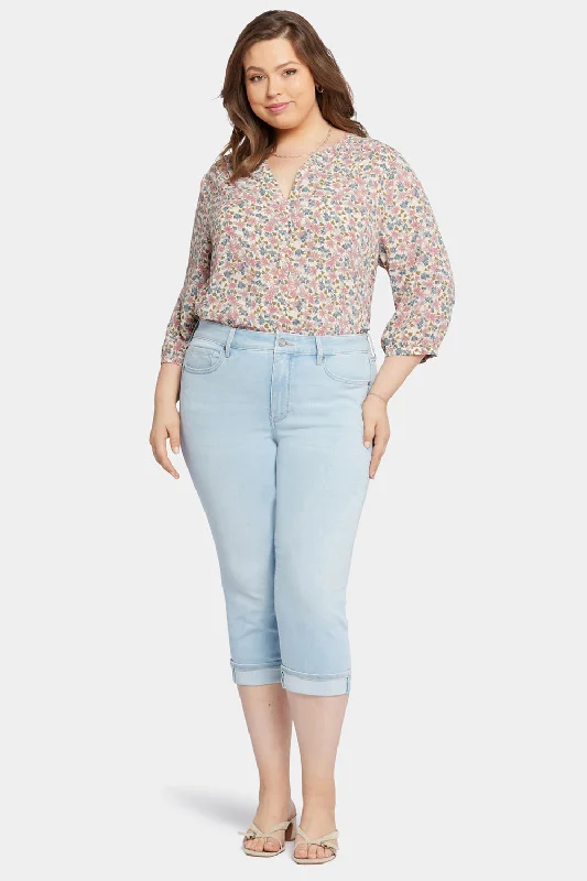 Marilyn Straight Crop Jeans In Plus Size - Brightside Comfortable Mid-Rise Jeans