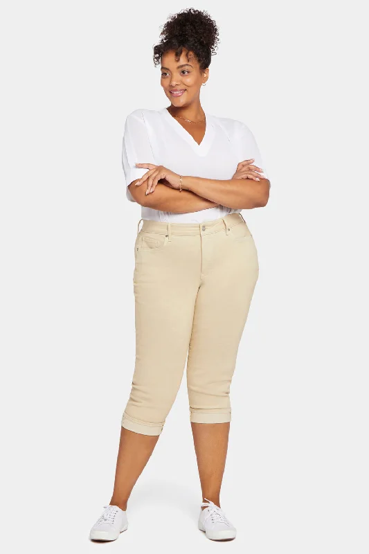 Marilyn Straight Crop Jeans In Plus Size - Butter Trendy Low-Rise Slim Jeans