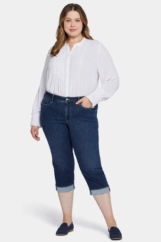 Marilyn Straight Crop Jeans In Plus Size - Cambridge Elegant Wide-Leg Jeans