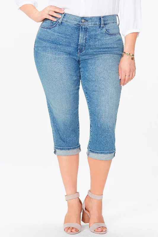 Marilyn Straight Crop Jeans In Plus Size - Pacific Casual Straight-Leg Jeans