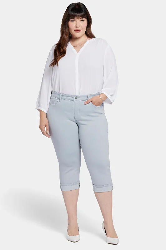 Marilyn Straight Crop Jeans In Plus Size - Sea Ice Chic Dark-Wash Skinny Jeans