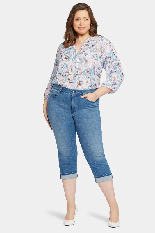 Marilyn Straight Crop Jeans In Plus Size - Stunning Fashionable Bootcut Jeans
