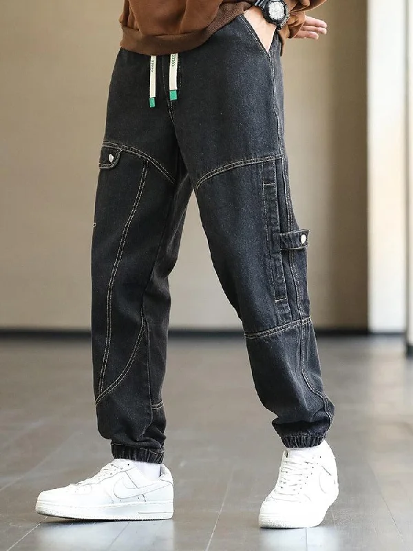 Plus Size Jogger Jeans Fashionable Relaxed Fit Denim