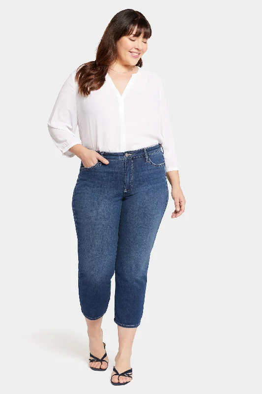 Relaxed Piper Crop Jeans In Plus Size - Sonnet Stylish Plus Size Denim Jeans