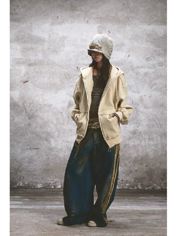 Washed and Aged Jeans【s0000004693】 Chic Faded Blue Jeans
