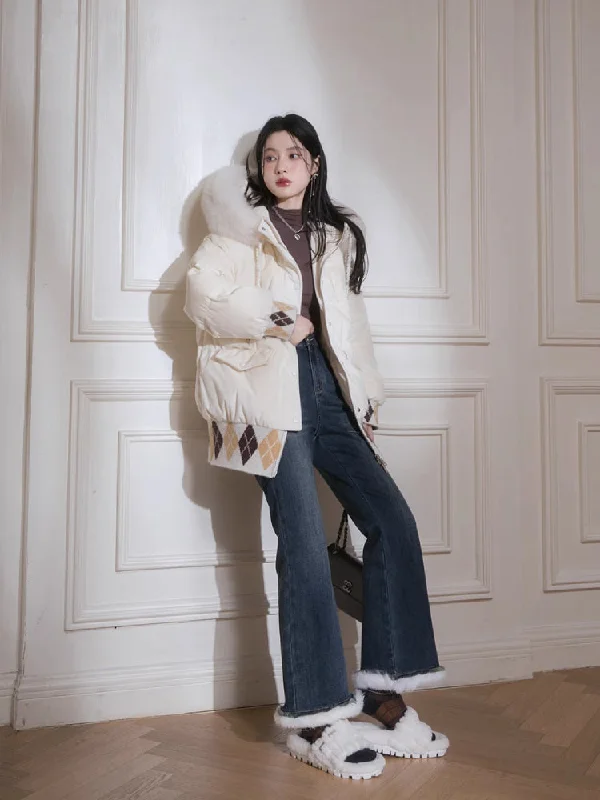 Blue flared jeans【s0000005847】 Fashionable Straight Cut Jeans