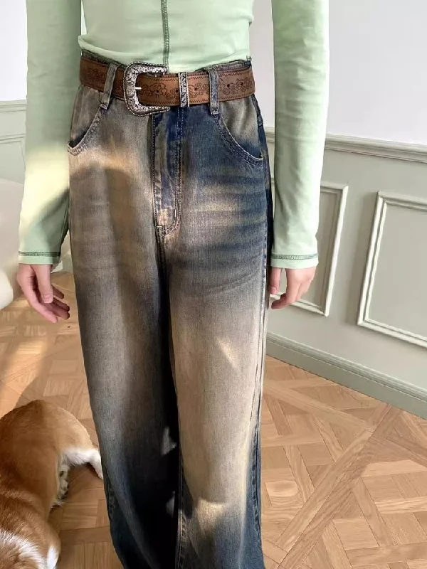 Straight wide leg jeans【s0000007119】 Cozy Wide-Legged Jeans
