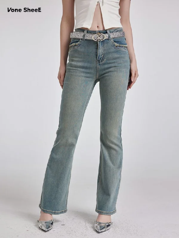 High Street blue ladies skinny jeans【s0000007177】 Classic Button Fly Jeans