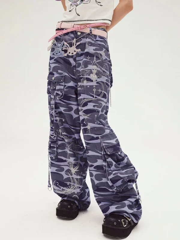 Elf Print Totem Jeans【s0000008216】 Chic Dark-Wash Skinny Jeans