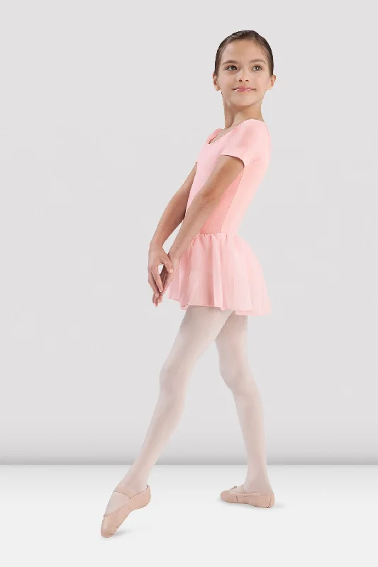 Short Sleeve Skirted Leotard wool skirt sturdy