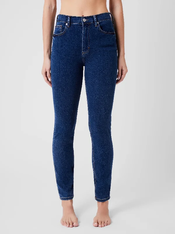 Soft Stretch Denim High Rise Skinny Jeans 30 Inch Trendy Plus Size Jeans