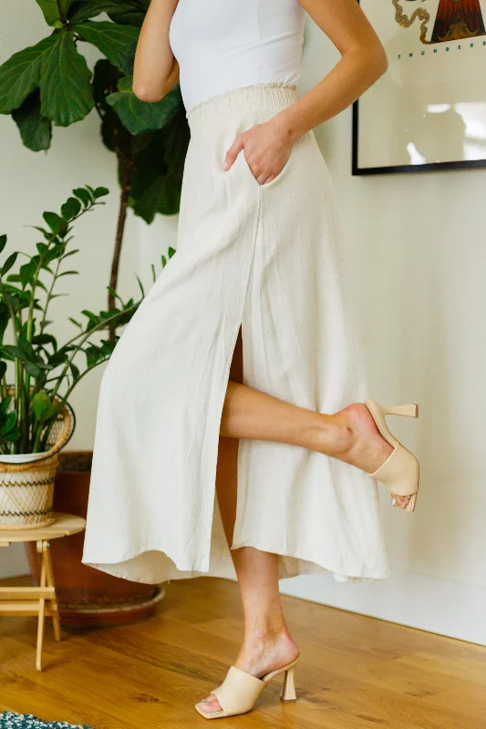 Two Hearts Meet Maxi Skirt linen skirt relaxed