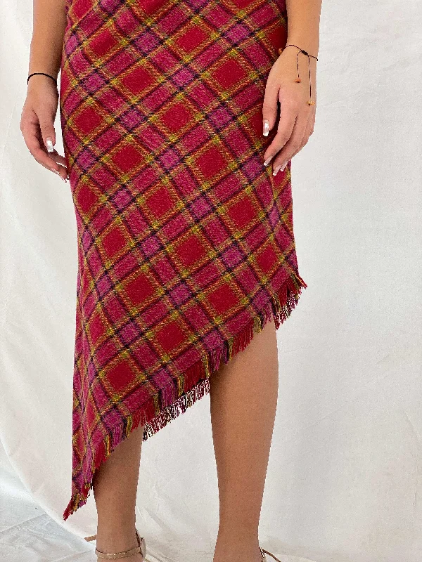 Vintage Y2K Vani Asymmetric Midi Skirt lace skirt intricate
