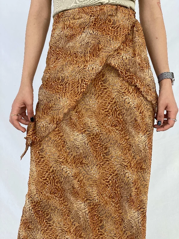 Gorgeous Y2K Promod Maxi Layered Skirt - Size Medium floral skirt print