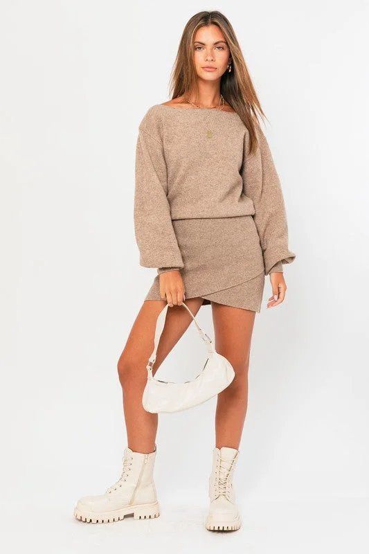 PREORDER - Ashton Sweater Mini Dress Fitted Loose Oversized