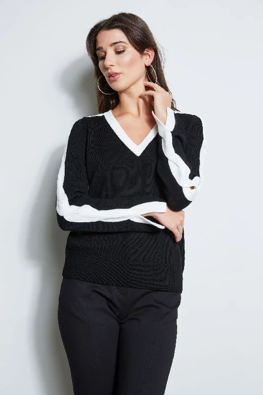 Cable V-Neck Sweater Hooded Caped Shawl Collar